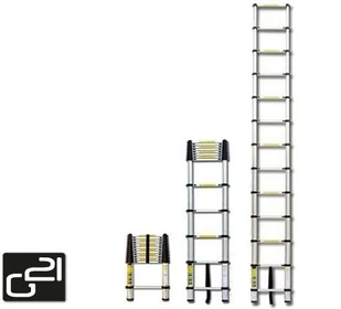G21 Drabina teleskopowa aluminiowa GA-TZ9-2,6M, 6390382 - Drabiny G21 Drabina teleskopowa aluminiowa GA-TZ9-2,6M, 6390382 - Drabiny - miniaturka - grafika 1