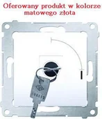 Wyłączniki światła i elektryczne - Kontakt SIMON Dwupozycyjny Pojedynczy łącznik na kluczyk złoty mat DW1K.01/44 - miniaturka - grafika 1