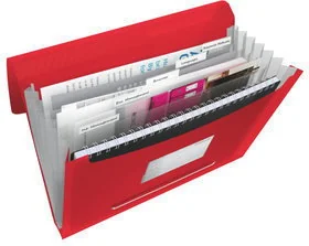 Esselte Teczka Z PRZEGRODKAMI VIVIDA CZERWONY 624016 - Teczki i skoroszyty - miniaturka - grafika 2