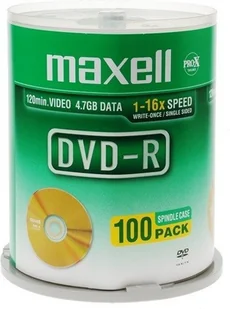 Maxell płyta DVD-R 4,7 16x 100 275611.40 - Nośniki danych - miniaturka - grafika 2