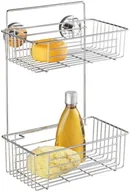 Półki łazienkowe - Wenko Półka łazienkowa BARI pod prysznic, Vacuum-Loc - 2 poziomy 20889100 8A2 (20889100  8A2) - miniaturka - grafika 1