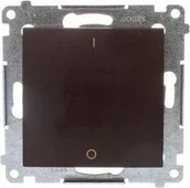 Wyłączniki światła i elektryczne - Kontakt Simon KONTAKT - SIMON Łącznik dwubiegunowy brąz mat DW2.01/46 - miniaturka - grafika 1