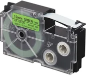 Etykiety do drukarek - Casio Taśma do nadruku XR XR-12FGN 12 mm x 5.5 m Kolor taśmy: Zielony (fluoresce - miniaturka - grafika 1