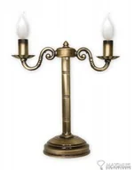 Lampy stojące - Lemir Prima lampka stołowa 2 pł patyna O1008/L2 015O1008 L2 - miniaturka - grafika 1