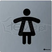 Systemy ekspozycyjne i znaki informacyjne - Merida Piktogram - toaleta damska - ze stali nierdzewnej, firmy - GSM007 - miniaturka - grafika 1