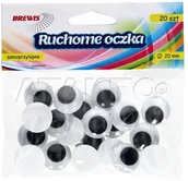 Zabawki kreatywne - Brewis Oczka ruchome 20mm (20) VB8372 - miniaturka - grafika 1
