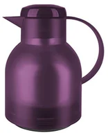 Termosy - Emsa Samba 505490 dzbanek-termos, 1 litr, system szybkiego zamykania Quick Press, 100% szczelny, półprzezroczysty ciemnofioletowy 505490 - miniaturka - grafika 1