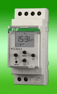 F&F Zegar sterujący programowalny - astronomiczny z programowalną przerwą nocną (jednokanałowy) PCZ-525 - Programatory czasowe - miniaturka - grafika 3