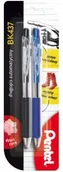 Długopisy - Pentel Poland Sp z o.o DŁUGOPIS BK437 CZARNY I NIEBIESKI BK437AC-2B - miniaturka - grafika 1
