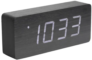 Columbine Columbine Black Wood Alarm Clock KA5654BK - Zegary - miniaturka - grafika 2