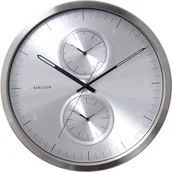 Zegary - Karlsson ścienny Multiple Time aluminium by KA5508SI - miniaturka - grafika 1