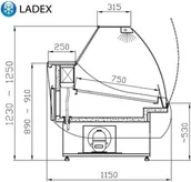 Szafy i witryny chłodnicze - Cebea Lada chłodnicza WCh-7/1330 - 1330 0018 - miniaturka - grafika 1