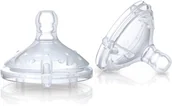 Smoczki do butelek - Nuby Zastępczy smoczek wolny przepływ 0m+ 2 szt 0015NU - miniaturka - grafika 1