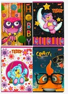 Zeszyty szkolne - Unipap Zeszyt A5 16 kartek w kratkę dziewczęcy - miniaturka - grafika 1