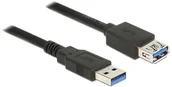 Huby USB - Delock Przedłużacz USB AM-AF 3.0 0.5M czarny 85053 - miniaturka - grafika 1
