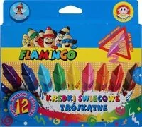 Titanum Kredki świecowe 12kol.trójkątne Flamingo - Kredki, ołówki, pastele i pisaki - miniaturka - grafika 2