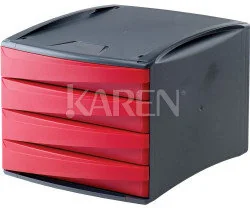 Fellowes Organizer z szufladkam Green2desk czerwony - Artykuły biurowe - miniaturka - grafika 2