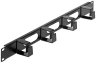 Szafy rack - Intellinet Network Solutions Network Solutions Organizator kabli do szafy Rack 19" 1U Czarny 711050 - miniaturka - grafika 1