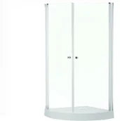 Kabiny prysznicowe - Novoterm Kerra Praga 91x91 + brodzik - miniaturka - grafika 1