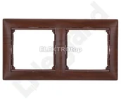 Klawisze i ramki - Legrand VALENA - Ramka podwójna MAHOŃ , 770312, - miniaturka - grafika 1