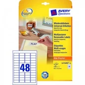 Etykiety do drukarek - Avery Etykiety uniwersalne Zweckform usuwalne 45,7 x 21,2 mm, 1200 etykiet - miniaturka - grafika 1