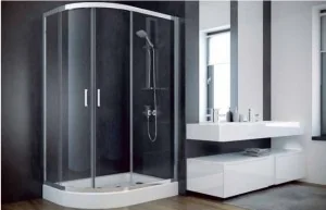 Besco Modern kabina asymetryczna 120x90x185cm grafit MA-120-90-G - Kabiny prysznicowe - miniaturka - grafika 5