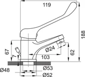 Baterie umywalkowe - Ferro Vasto Medico BVAM2 - miniaturka - grafika 1