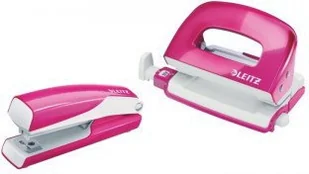 Leitz Zszywacz + dziurkacz Mini WOW metalowy, różowy metalik 55612023 - Przybory szkolne Leitz Zszywacz + dziurkacz Mini WOW metalowy, różowy metalik 55612023 - Przybory szkolne - miniaturka - grafika 2