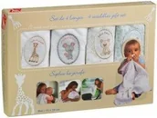 Pieluchy - Sophie de Vulli Zestaw 4 ślicznych pieluszek bawełnianych 850724 - miniaturka - grafika 1