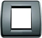Klawisze i ramki - Vimar Ramka Round 1-2M technopolimer, szary grafit 17098.15 - miniaturka - grafika 1