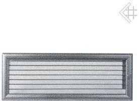 Kratki.pl Kratka kominkowa malowana OSKAR czarno-srebrna 17x49 z żaluzją 6674-89 - Akcesoria kominkowe Kratki.pl Kratka kominkowa malowana OSKAR czarno-srebrna 17x49 z żaluzją 6674-89 - Akcesoria kominkowe - miniaturka - grafika 1