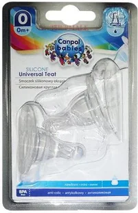 Canpol babies Mini silikonowy okrągły na butelkę 18/114 - Smoczki do butelek - miniaturka - grafika 2