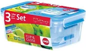 Pojemniki kuchenne - Emsa Pojemnik Clip and Close 3szt. 0,55 / 1,00 / 3,70L / 508566 - miniaturka - grafika 1