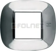 Klawisze i ramki - Bticino Ramka owalna metalizowana 2 moduły - Btcino Axolute HB4802XS - miniaturka - grafika 1