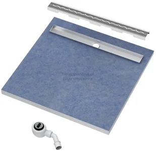 Schedpol Odpływ liniowy płyta spadkowa 90x90 cm ruszt STAMP 10.022/OLSP - Odpływy liniowe - miniaturka - grafika 5