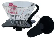 Pozostałe akcesoria kuchenne - Hario szklany Drip V60-01 - Czarny VDG-01B - miniaturka - grafika 1