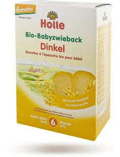 Holle Baby Sucharki orkiszowe pełnoziarniste BIO 200 g - Przekąski dla dzieci - miniaturka - grafika 2