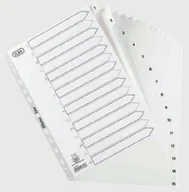 Przekładki do segregatorów - Elba PRZEKŁADKI NUMERYCZNE A4 10T. BIAŁE - miniaturka - grafika 1