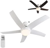 Wentylatory sufitowe - QAZQA Wentylator sufitowy biały z pilotem - Cool 52 - miniaturka - grafika 1