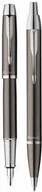 Długopisy - Parker Komplet IM gun metal CT pióro+Długopis AT515 - miniaturka - grafika 1