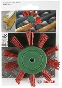 Materiały ścierne - Bosch Szczotka listkowa do wiertarek drut nylonowy z korundowym materiałem ściernym K80 100 mm 100 mm Drut nylonowy trzonka 6 mm 2609256543 1 szt - miniaturka - grafika 1