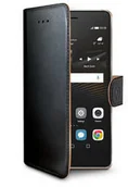 Etui i futerały do telefonów - Celly Pokrowiec na telefon WALLY pro Huawei P9 Lite WALLY564) Czarne - miniaturka - grafika 1