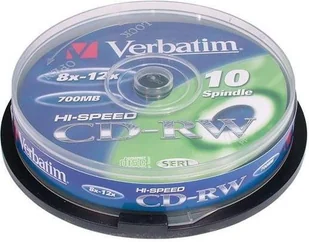 Verbatim Płyty CD-RW 700MB 12x (cake 10 szt.) 43480 - Nośniki danych - miniaturka - grafika 3