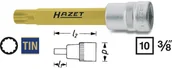 Klucze i nasadki - Hazet Gniazdo wkładki do bitów 3/8" 10 mm) 8808LG-8 Wielowypust XZN) 8 mm Długość netto 88 mm - miniaturka - grafika 1