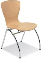 Krzesła - Nowy Styl Krzesło BINGO Bingo wood chrome - miniaturka - grafika 1