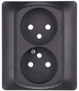 Legrand SISTENA LIFE CHOCO Pokrywa gniazda 2X2P+Z 771235 - Klawisze i ramki - miniaturka - grafika 2