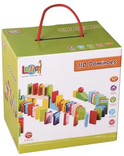 Lelin Kolorowe domino - 110 elementów L10174 - Klocki - miniaturka - grafika 4