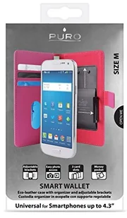 PURO Smart Wallet 4,3" M UNIWALLET3PNKM - Etui i futerały do telefonów - miniaturka - grafika 2