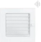 Kratki wentylacyjne - Kratki.pl Kratka kominkowa malowana biała 22x22 z żaluzją - miniaturka - grafika 1