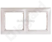 Klawisze i ramki - Legrand VALENA - Ramka podwójna PERŁOWA, 770472, - miniaturka - grafika 1